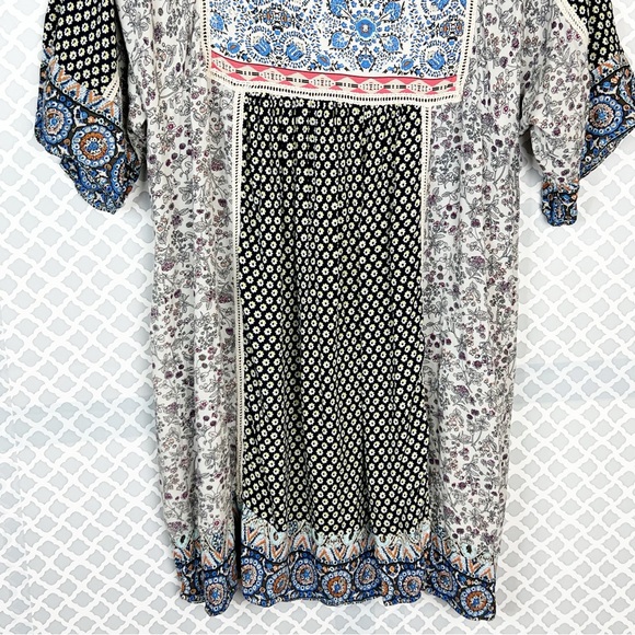 EUC Sundance Multi Patch Print Boho Peasant Dress - Picture 3 of 10